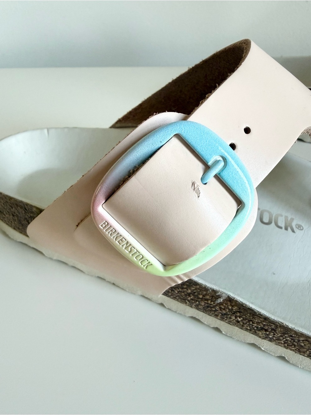 Birkenstock Gizeh Big Buckle Ombre Light Rose Leather Thong Sandals 40 260 9/9.5 - Picture 6 of 15